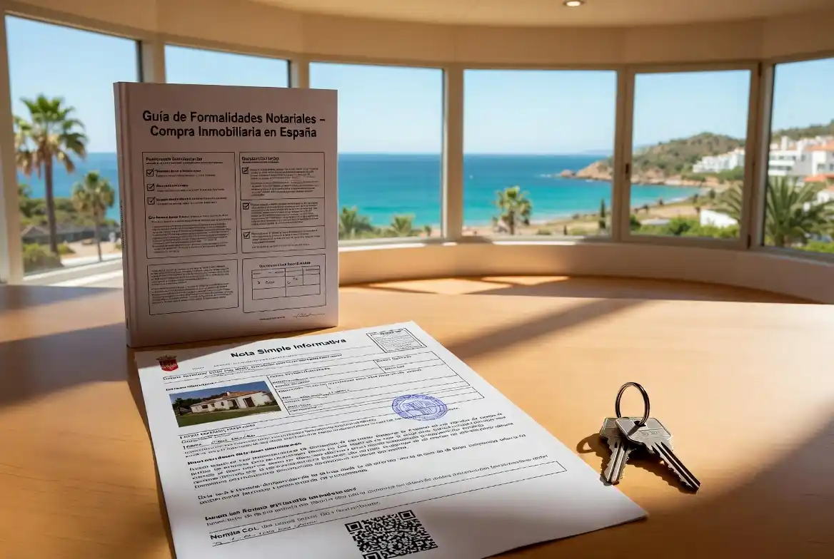 Documents juridiques pour l'achat immobilier en Espagne : Nota Simple, clés de propriété et guide des formalités notariales sur la Costa del Sol.