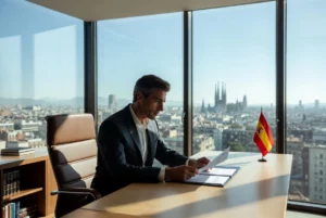 Avocat immobilier francophone à Barcelone (ICAB) effectuant la Due Diligence juridique, la vérification du certificat d'habitabilité et du droit de préemption (Tanteo y Retracto) pour un achat d'appartement sécurisé dans l'Eixample en 2026.