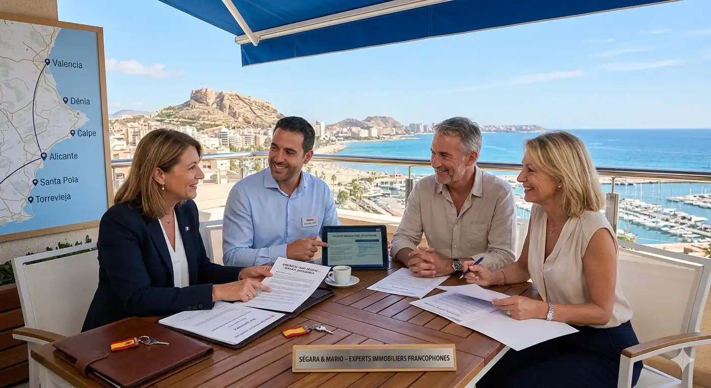 Avocats sécurisant un achat immobilier à Alicante Costa Blanca.