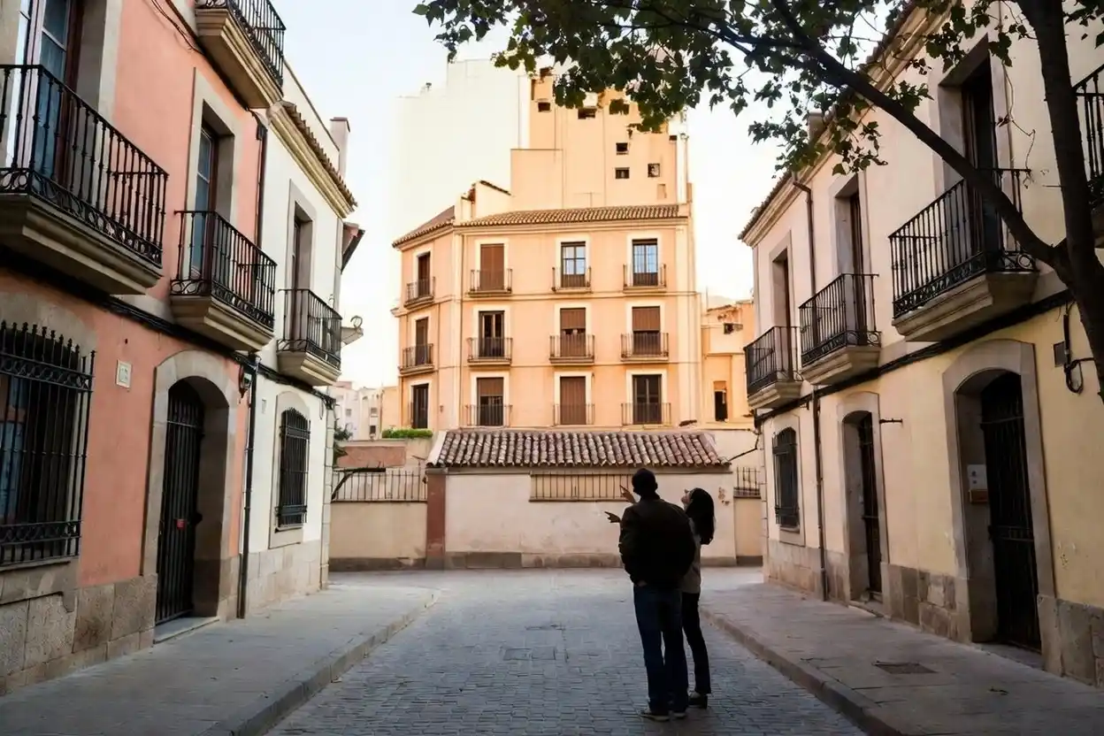 Vue d'un quartier résidentiel de Barcelone — illustration du guide « Quiz immobilier à Barcelone : quartiers, prix et règles »